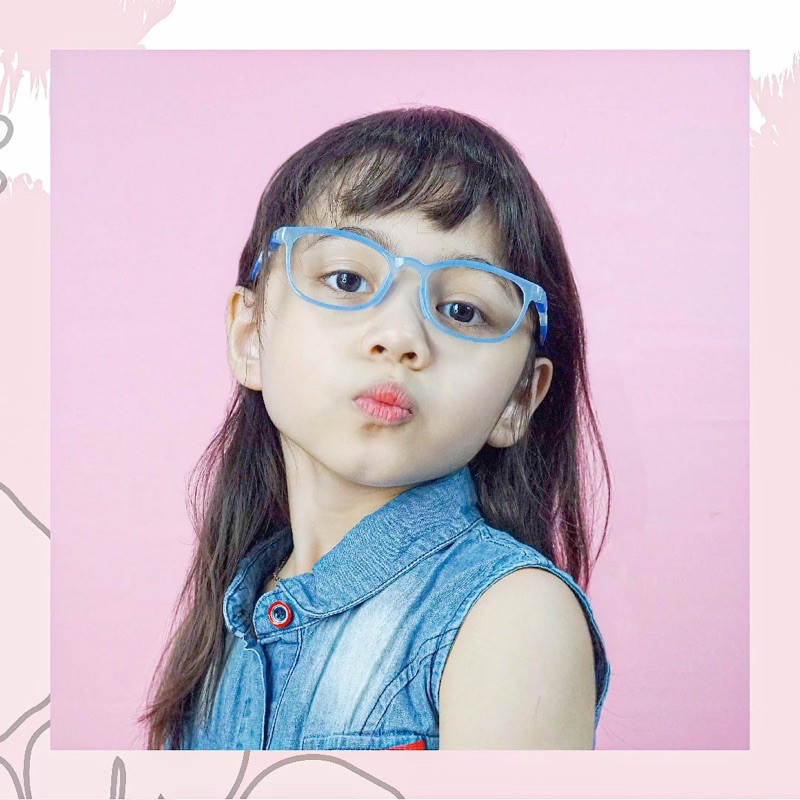 Kacamata Anak Anti Radiasi Sinar Biru Gratis Lensa Normal / Minus (8070)