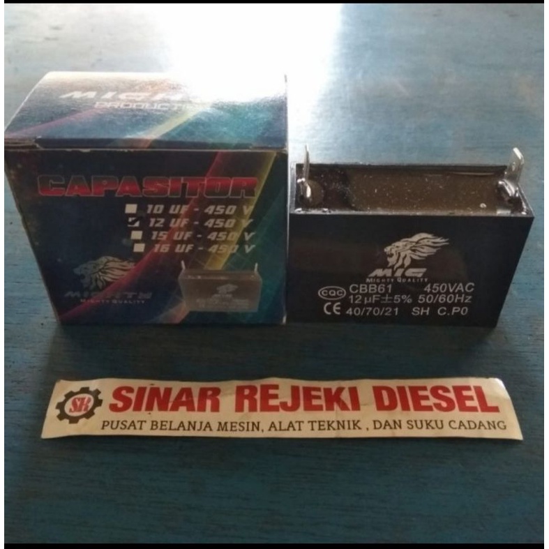 Kapasitor Capasitor Genset Kotak 12 uf 12uf