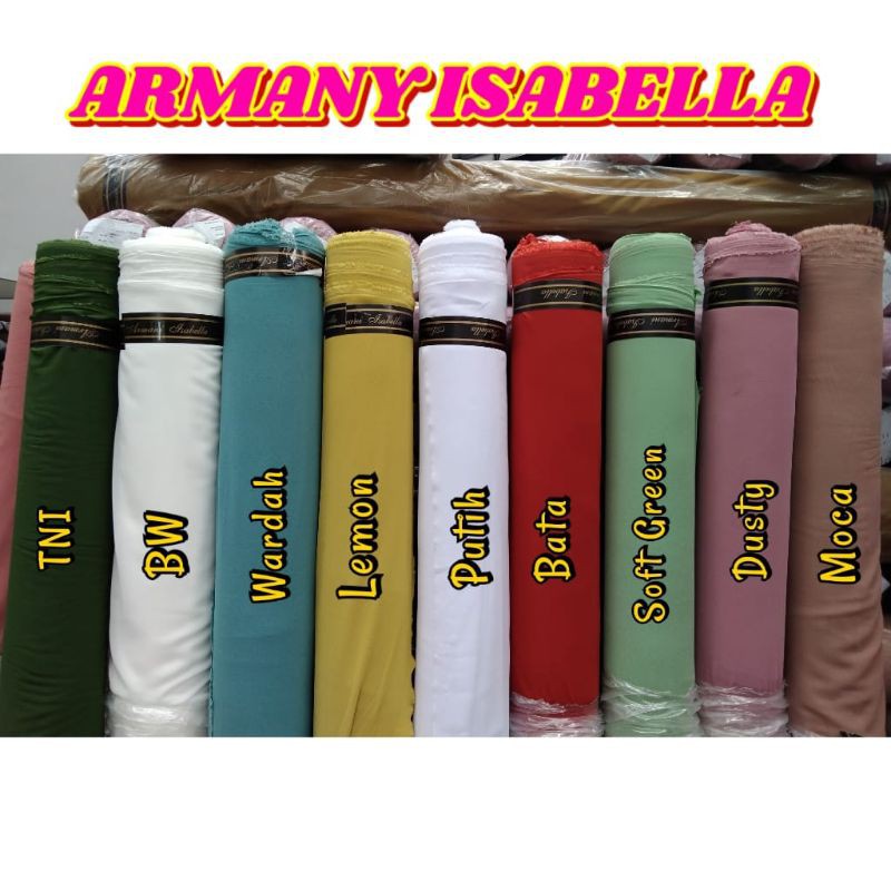 1 Roll Kain  Ceruty Baby Doll - Kain Ceruti Bahan Hijab Gamis (50 yard)