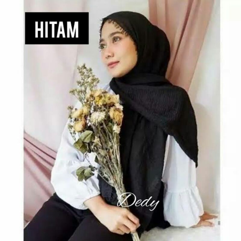 Pashmina Crinkle Hitam