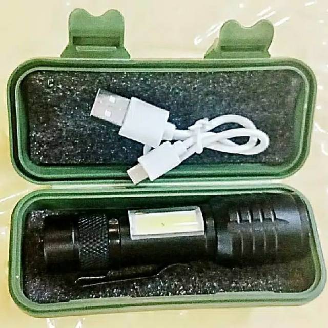 SENTER SWATT MINI COB ZOOM SUPER TERANG / SENTER LED