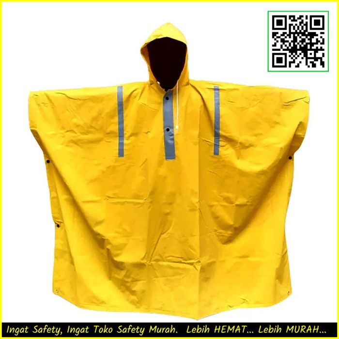 MANTEL JAS HUJAN PONCO KUNING CAP LAYAR BAHAN TEBAL GROSIR
