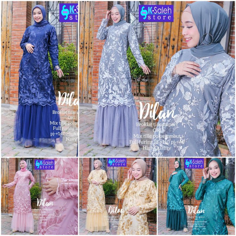 DILAN LONGDRESS DRESS DUYUNG BROKAT MIX LACE MERMAID DRESS PESTA