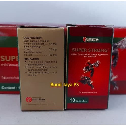 SUPER STRONG / Vitamin Ayam - Stamina Ayam Super Strong / Winner Vitamin Ayam Aduan - Doping Obat Ay