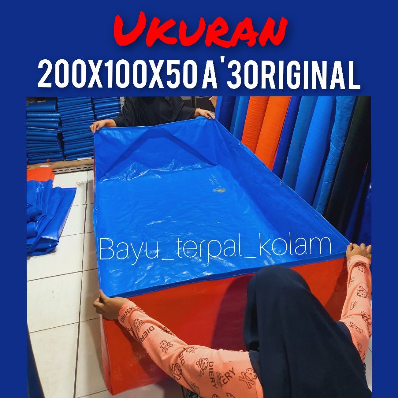 TERPAL KOLAM IKAN 200X100X50 TYPE TERPAL A3/A5 ROYAL CROWN