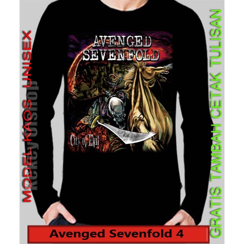 Avenged Sevenfold Kaos Dewasa Lengan Panjang Gambar Kategori Music