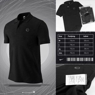 BAJU KAOS  POLO  PRIA POLO  SHIRT NIKE  LOGO SUEDE BLACK 