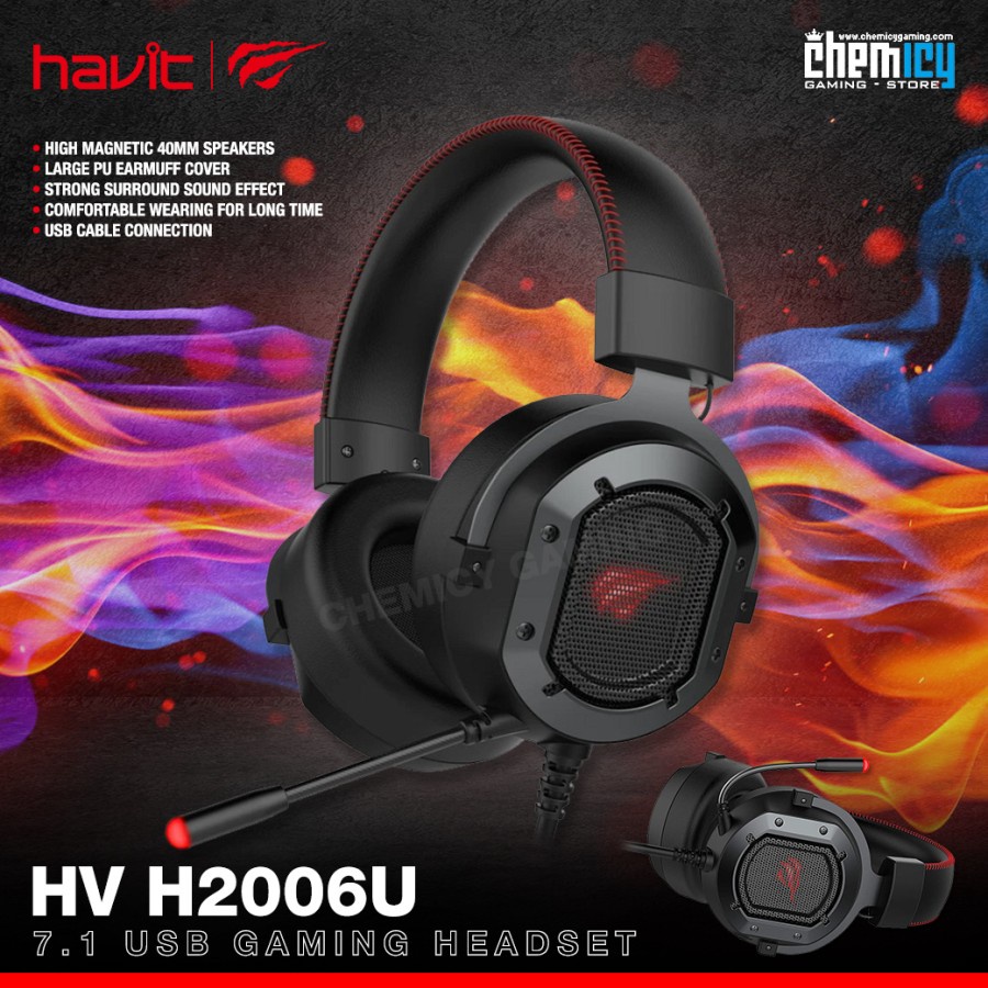 Havit Gamenote HV-H2006U 7.1 Surround Sound Gaming Headset