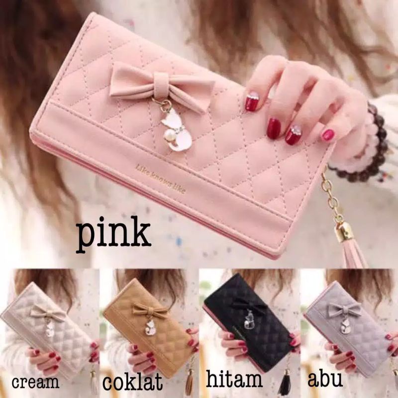 Medan Termurah KD51 Korean style Dompet panjang tebal fashion wanita Terlaris Dompet wanita