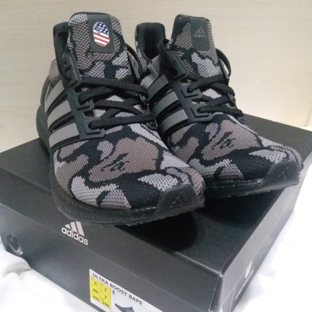 Sepatu adidas 100% ORIGINAL limited edition x bape | Adidas x Bape Ultra Boost Black Camo
