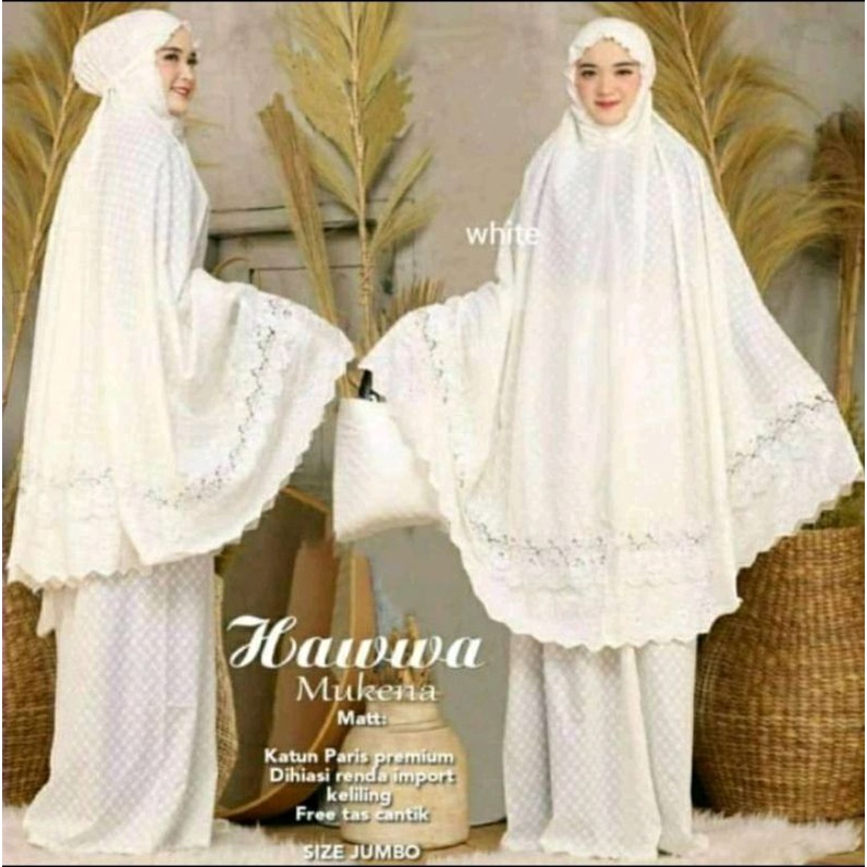 Harga Miring Mukena Dewasa Katun Premium Jumbo Katun Paris Bordir
