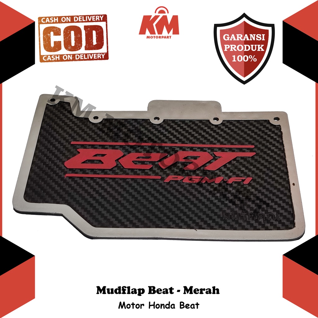 Mudflap Mud Flap Beat Fi Penahan Lumpur Model Karbon Pelindung Motor Aksesoris Variasi Beat