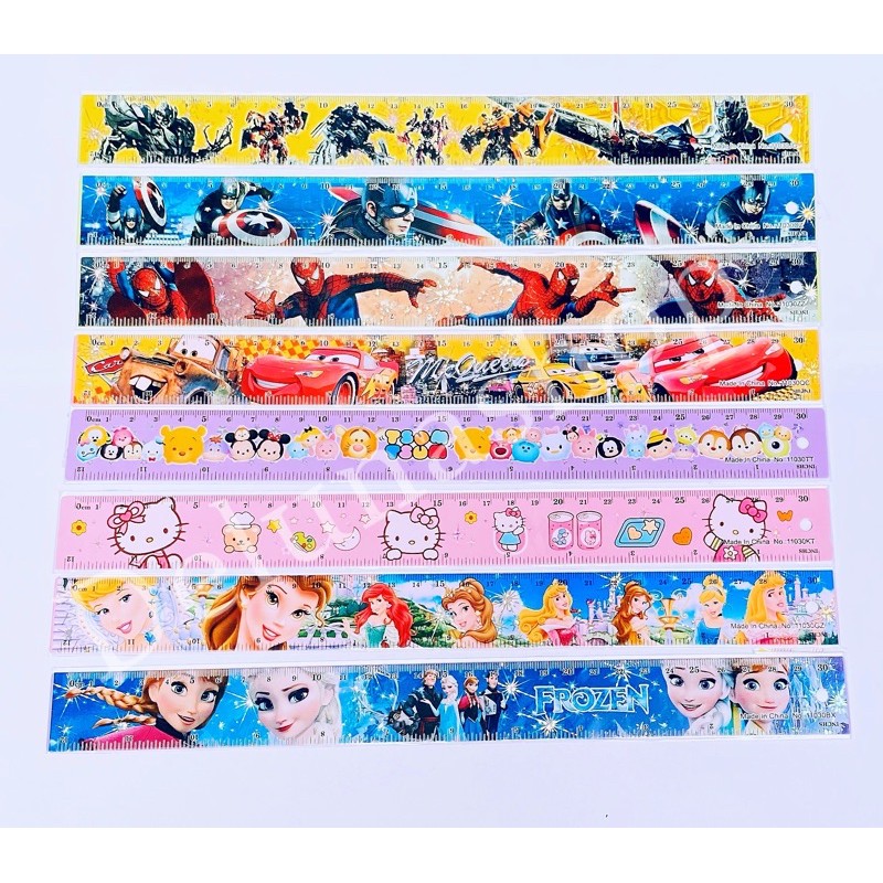 

DELUNASHOP DL849S Ruler Penggaris Besi Karakter Motif 30cm penggaris fancy