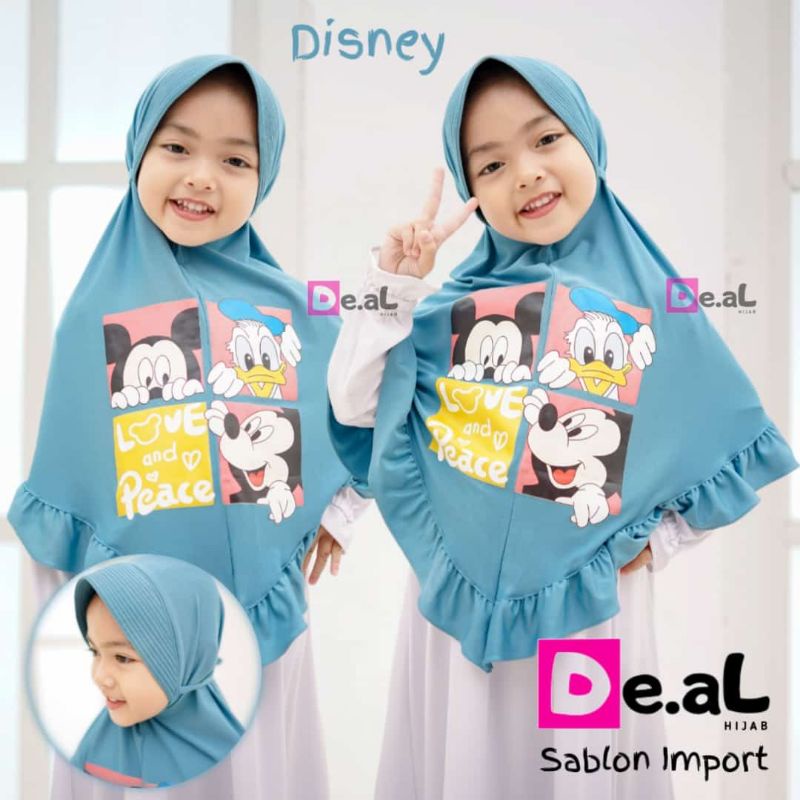 JILBAB ANAK  TALI PET/JILBAB ANAK REMPEL/HIJAB ANAK LUCU/HIJAB ANAK JERSEY ORI DE.AL HIJAB