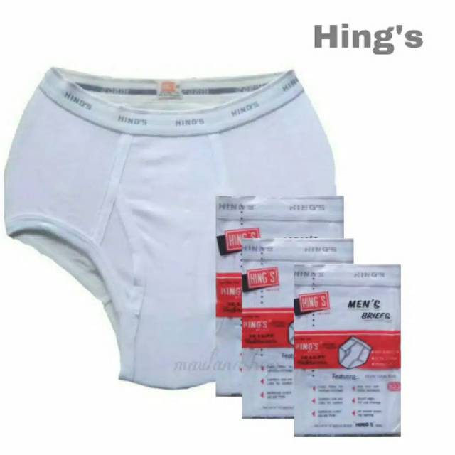 Celana Dalam Pria Merk Hings / Celana Dalam Putih