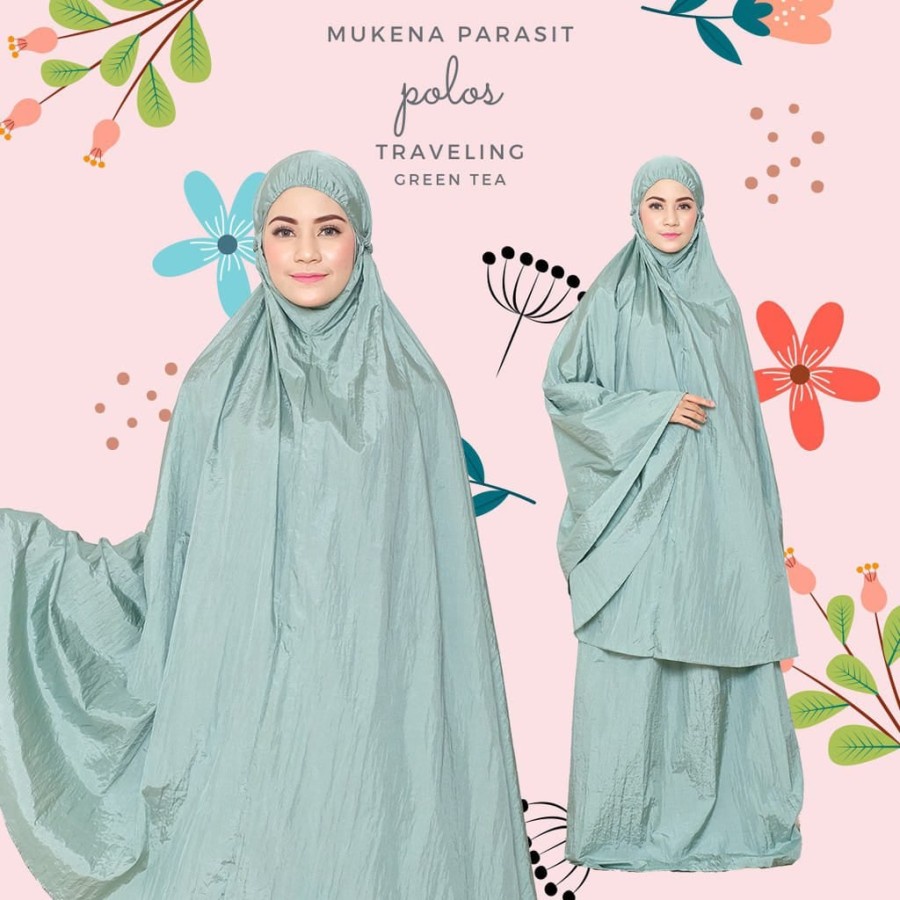 Mukena Parasut Dewasa Jumbo Traveling Parasit Tebal Premium Murah Bahan adem terbaru H1Y6