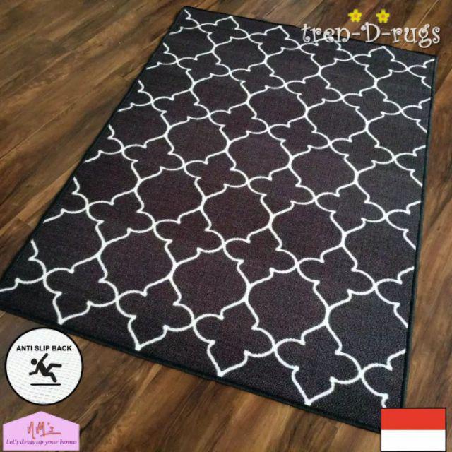 Tren-d-rugs Karpet Lantai Bulu Permadani Ruang Tamu Murah Anti Slip 100 Cm X 140 Cm - Nms