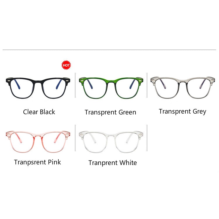 Fashion Anti Radiation Square Eyeglasses Frame Replaceable Lens For Men Women