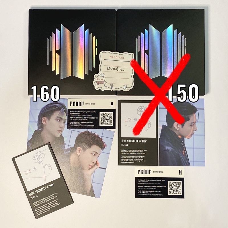 ALBUM ONLY COMPACT PROOF & POSCA NAMJOON SUGA