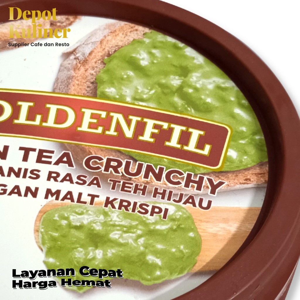 Goldenfil Green Tea Crunchy 1 kg / Goldenfill Golden Fil Ocha Matcha Teh Hijau