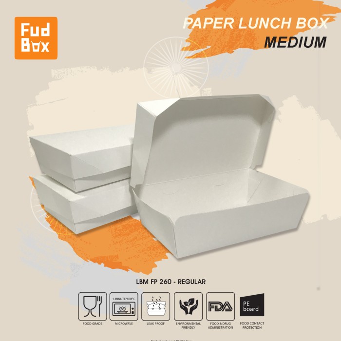 

ytfr74b Lunch Box M / Snack Box / Packaging Box / Paper Box / Takeaway Box - Lbm 260Gr Hyft7Yt