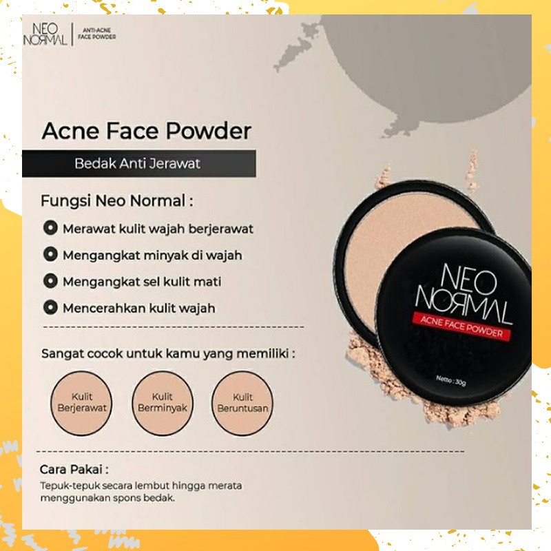 BEDAK JERAWAT - NEO NORMAL Acne face powder / LOOSE POWDER ORIGINAL