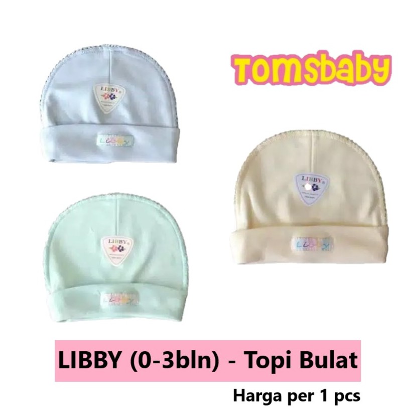 LIBBY 1pcs Topi BULAT Bayi WARNA Polos
