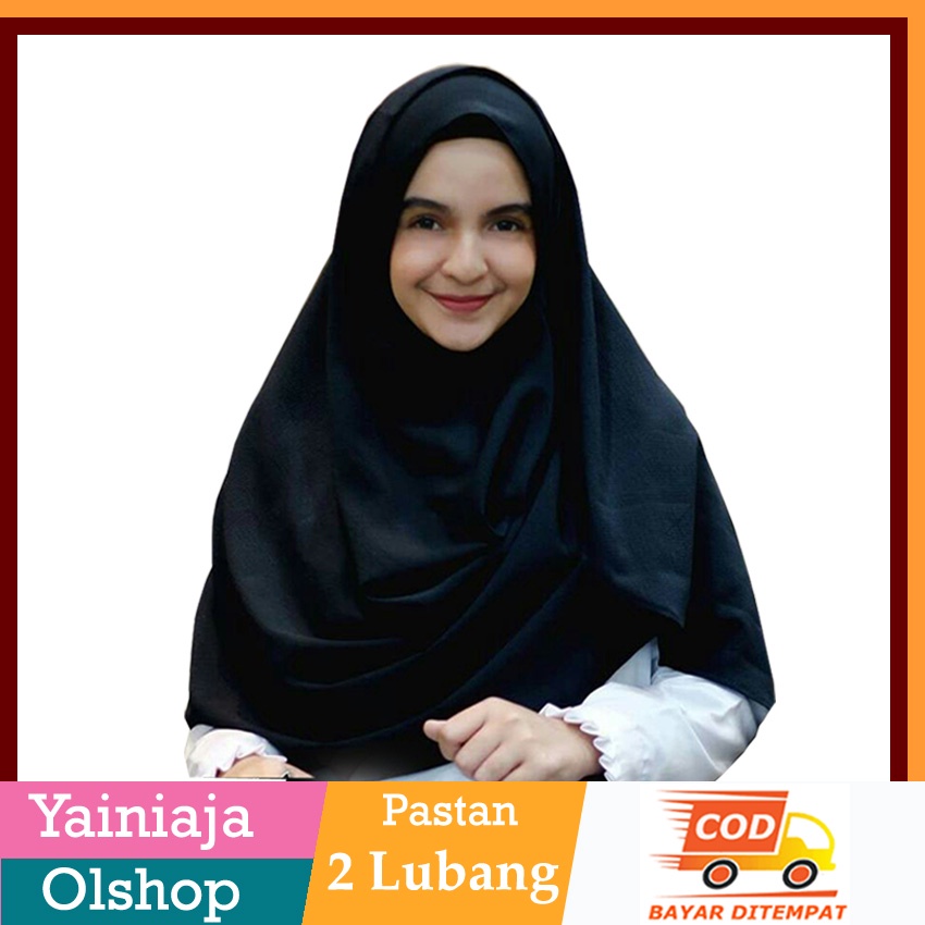 Pashmina Instan 2 lubang malika instan jilbab instant hijab jilbab diamond crepe