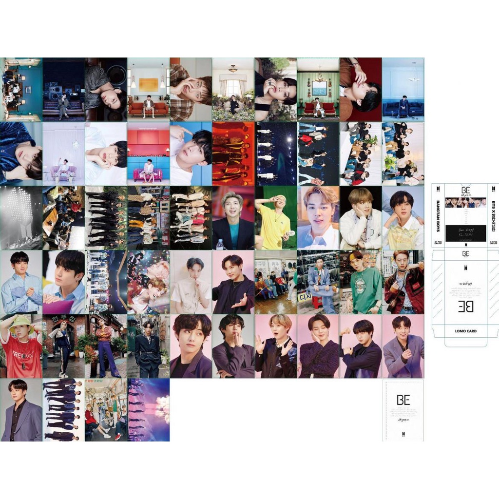 54pcs / box Kartu Foto Lomo BTS Jungkook