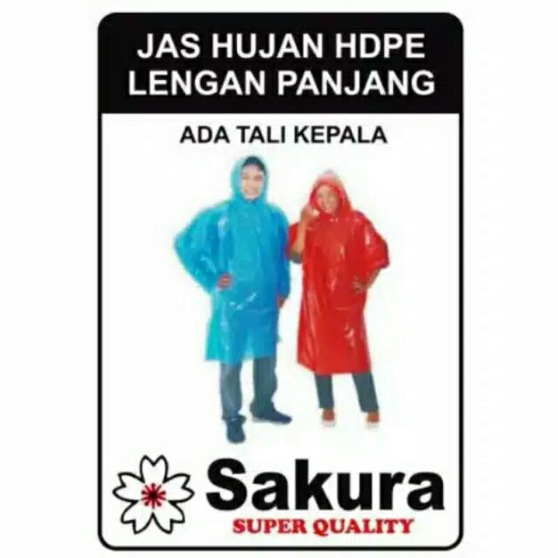 Jas hujan ponco plastik Sakura hdpe