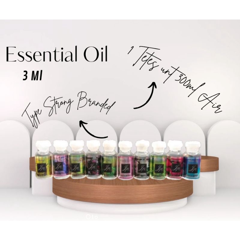 (Strong) MINYAK ESENSIAL OIL AROMATERAPI 3ML  HUMIDIFIER DIFFUSER  FREE KEMASAN LABEL PER 6 PCS