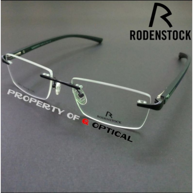 Kacamata Frame Pria Titanium Rimless Rodenstock R3003-C5 S52 Black Elegan