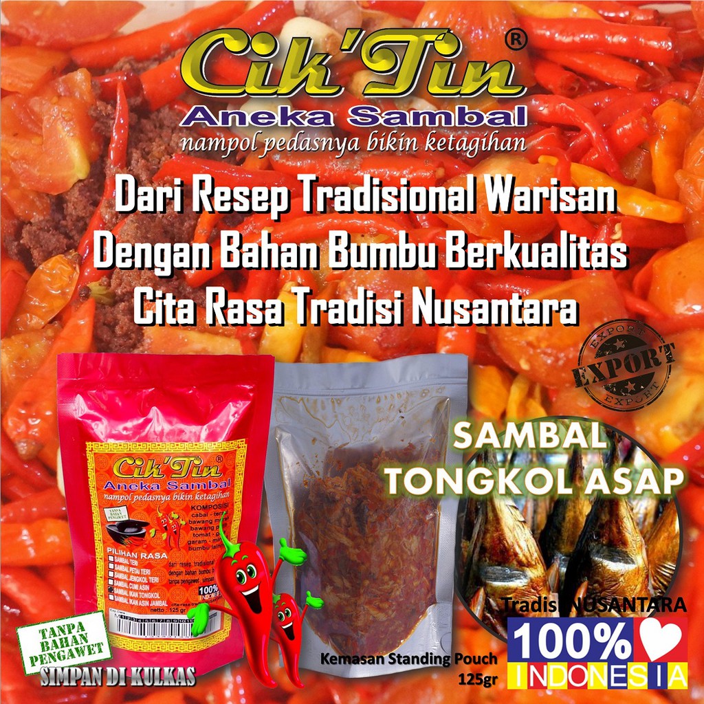 

Sambal IKAN TONGKOL ASAP - Cik'Tin 125gr