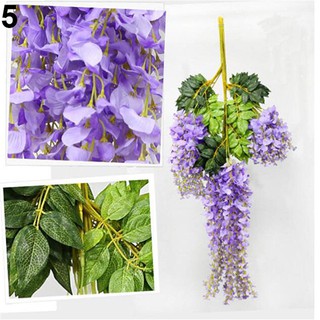  Bunga  Rambat  Wisteria Sutera Palsu Model Gantung untuk 