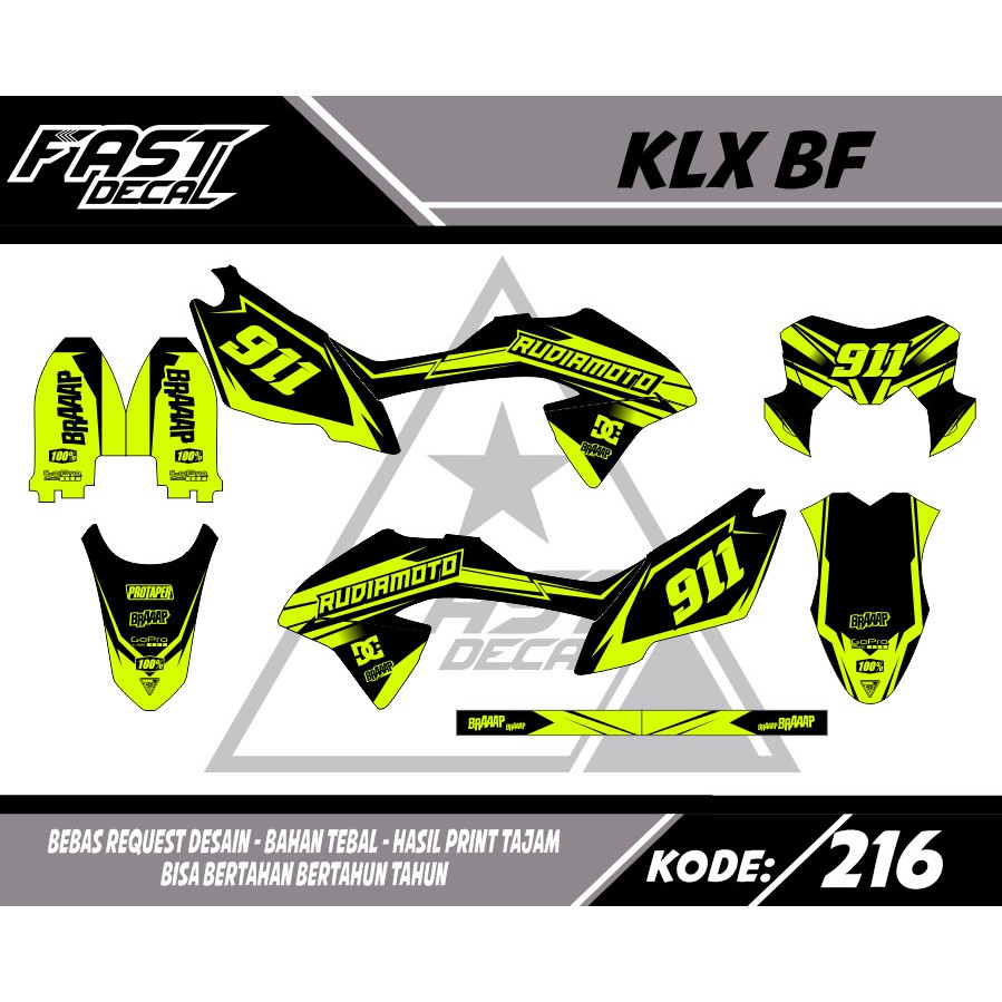 Decal klx bf dekal klx decal supermoto FD-216