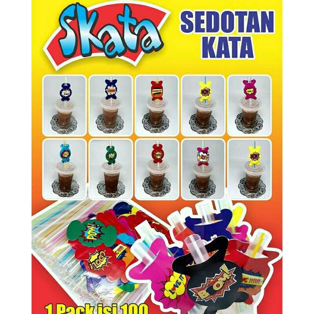 

Sedotan Pop Ice Unik Kata2