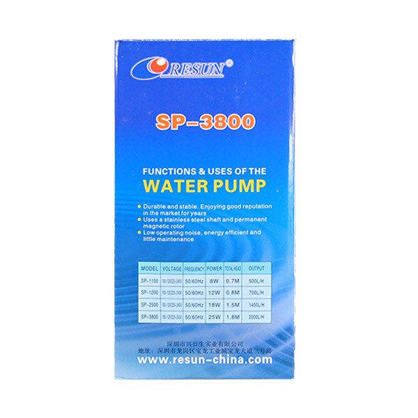 RESUN SP3800 / RESUN SP 3800 SUBMERSIBLE PUMP / POMPA AIR CELUP 25 WATT