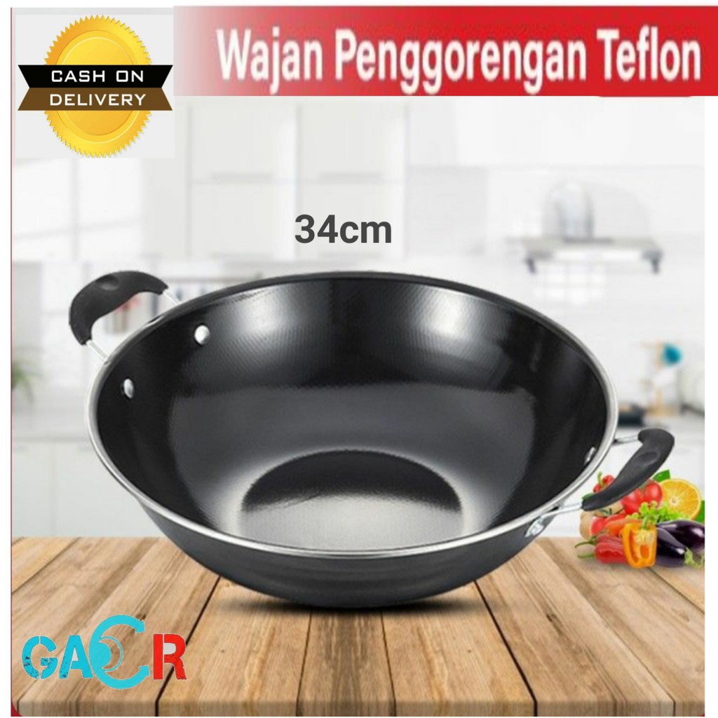 WAJAN ENAMEL 34 CM G-2034/WAJAN ANTI LENGKET /WAJAN ENAMEL GSF