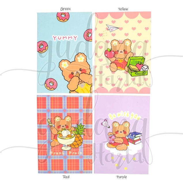 

Notebook A5 Yummy Bear Buku Catatan Motif Beruang Makan GH 308404