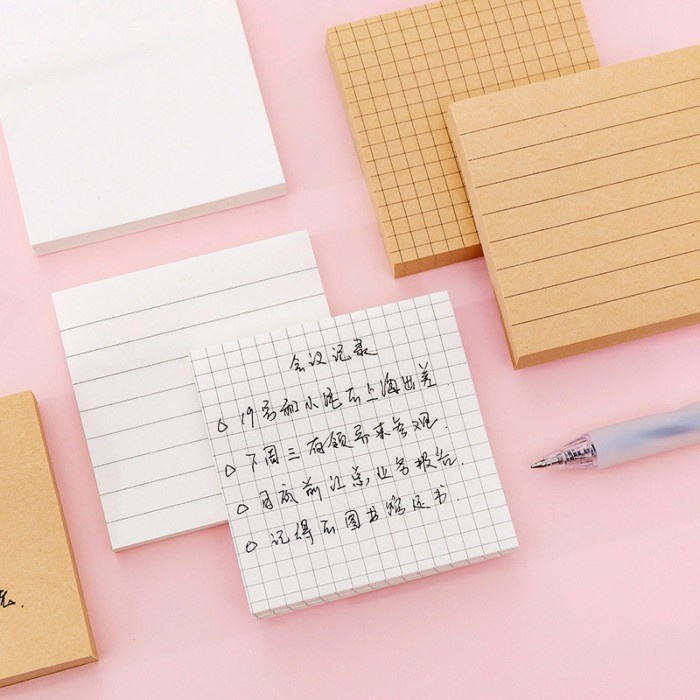 

[RESTOCK] Kraft or White Paper Mini Memopad - Kraft - Grid