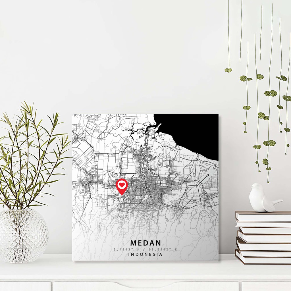 

Map Art Minimalist - Medan