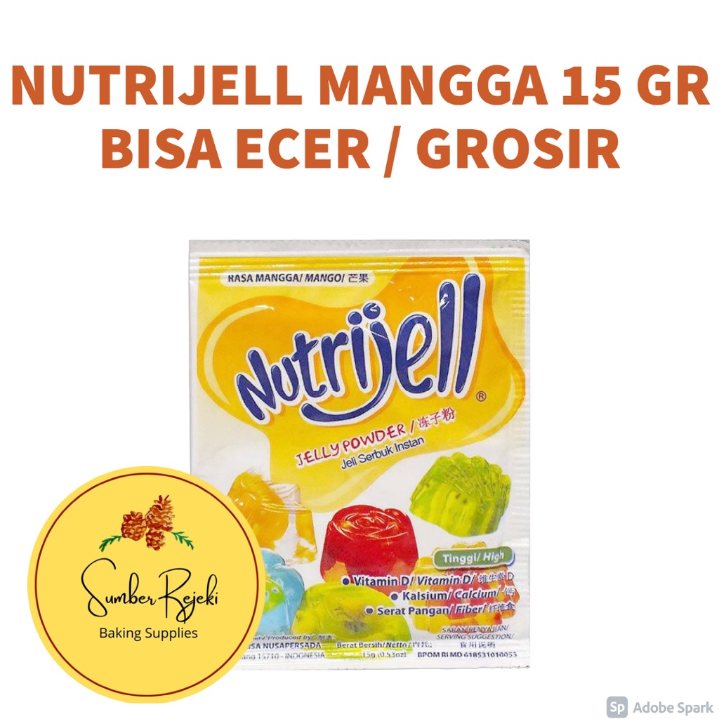 

Nutrijell Agar-agar Jelly Rasa Mangga / Mango 15 Gr / 15gr