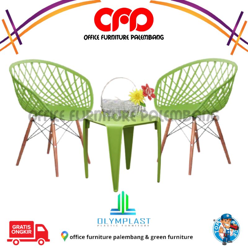 paket 2 kursi + 1 meja olymplast wallet chair oct 08 kursi teras meja teras kursi plastik meja taman