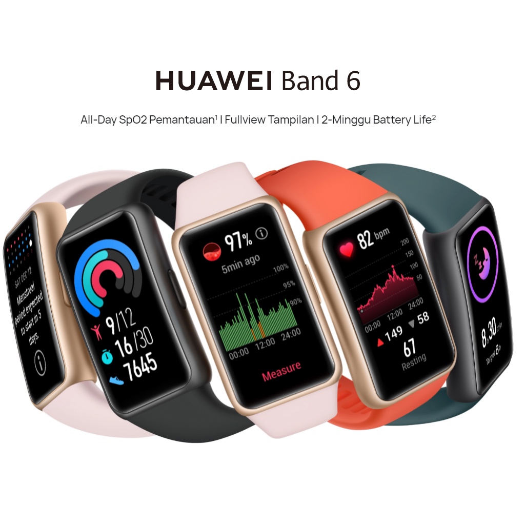 COUPLE HUAWEI Band 6 Smartwatch Smartband Garansi Resmi 2022 AMOLED 1.47 Inci