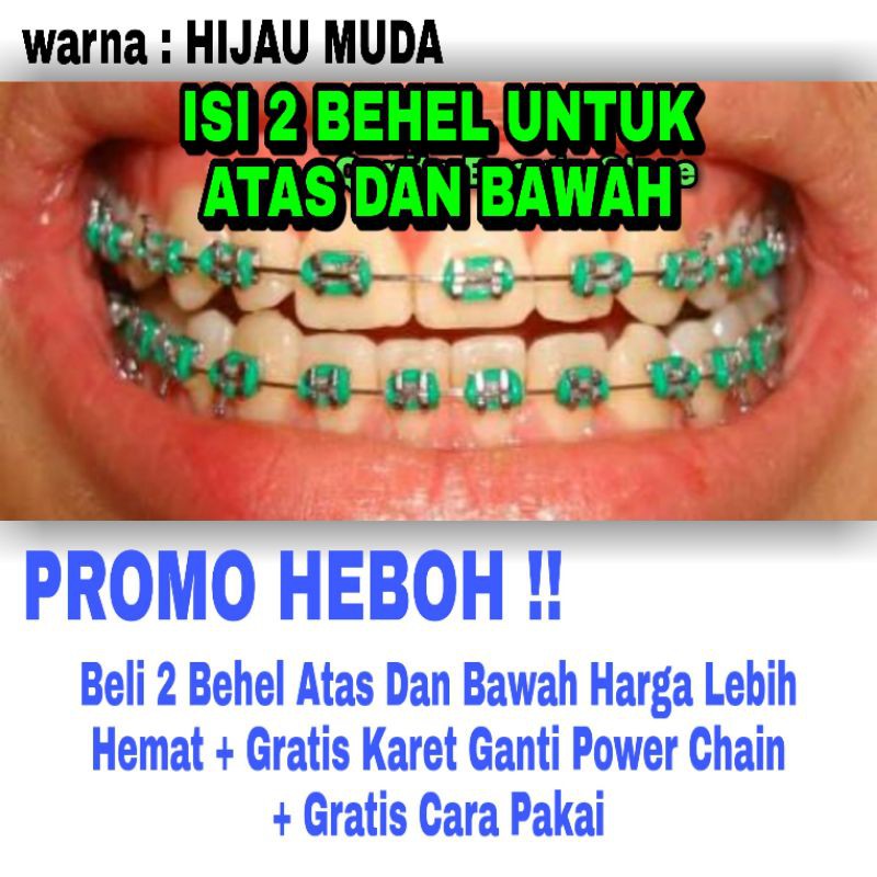 [BISA COD] ISI 2 Picis BEHEL LEPAS PASANG MURAH WARNA HIJAU MUDA UNTUK CEWEK COWOK BEHEL FASHION