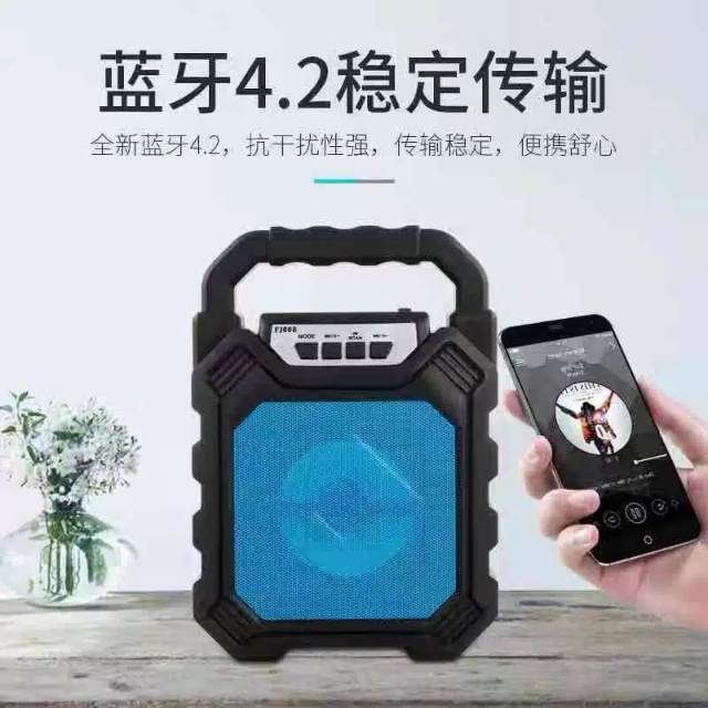 Radio Speaker Aktif Bluetooth / Nirkabel Portable Led Wireless