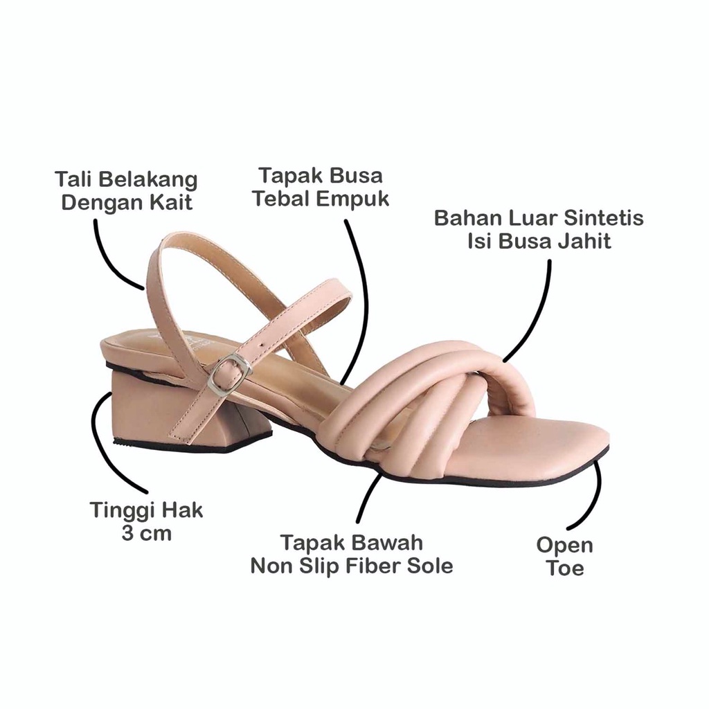 Polla Polly - HI SOO - Sandal Heels Wanita Model Korea-8