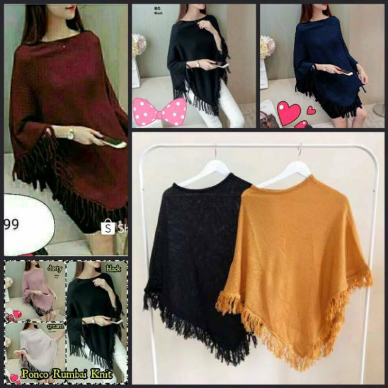 ORS - Bluse Poncho Rawis Rajut  AFI - AZ / Pakaian Wanita Rajut Bandung
