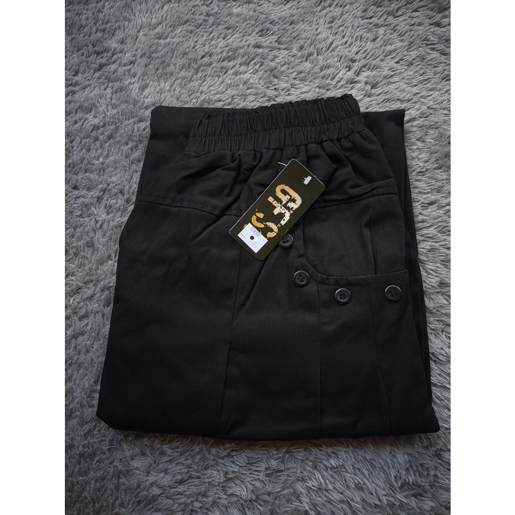 Tokyo Kulot Pants Celana Korea Katun Twill Jumbo-Black