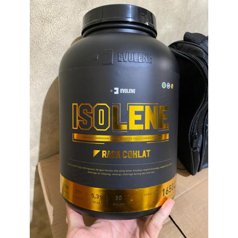 Evolene ISOLENE 50 sachet Whey Protein Isolate BPOM 1650 Gram Iso Lene HALAL Suplemen Fitness Diet